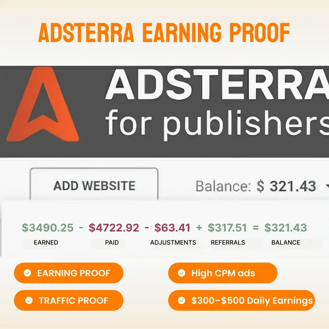 Adsterra + Monetag Full Course: Earn $300+ Per Day